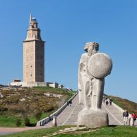 La Torre de Hércules en A Coruña, Galicia