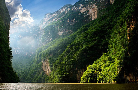 composición fotográfica del Cañón del Sumidero