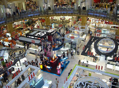 interior de la galería Lafayette